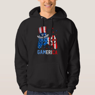 Gamerica 4th Of July Video Game American Flag Uncl Hoodie