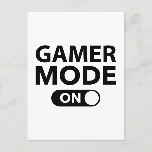 Gamermodus aan briefkaart (Voorkant)