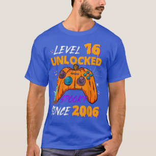 Gamerniveau 16 ontgrendeld 16e verjaardag sinds t-shirt