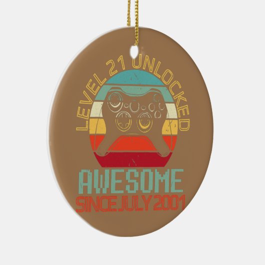 Gamerniveau 21 jaar geleden niet-vergrendeld Gewel Keramisch Ornament (Rechts)