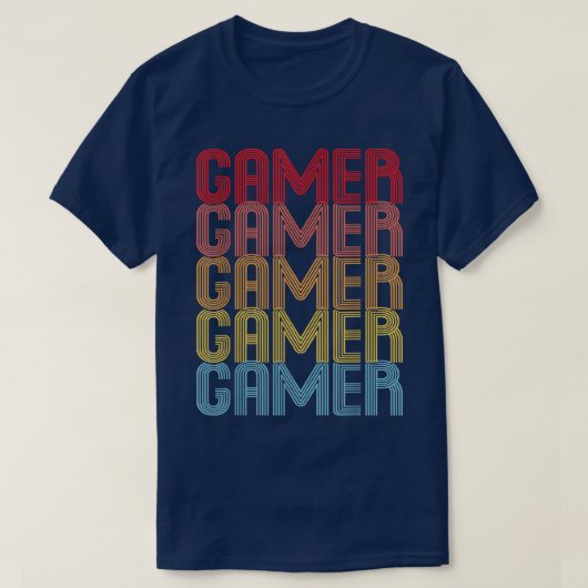 Gamerretro 70s Game Funny T-shirt (Design voorkant)