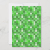 Gamer's Birthday Invitation Green Pixels (Dos)