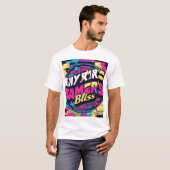 Gamer's Bliss T-Shirt Design (Zazzle) Niveau supér (Devant entier)