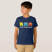Gamers die luisteren naar afgeleid kinder t-shirt (Voorkant volledig)