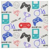 Gamers Funny Quote Video Game Controller Grafisch Stof (Close Up)