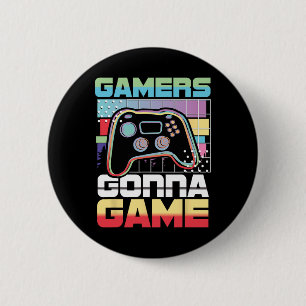 Gamers Gaan Game Game Speler Gaming Grappig Ronde Button 5,7 Cm