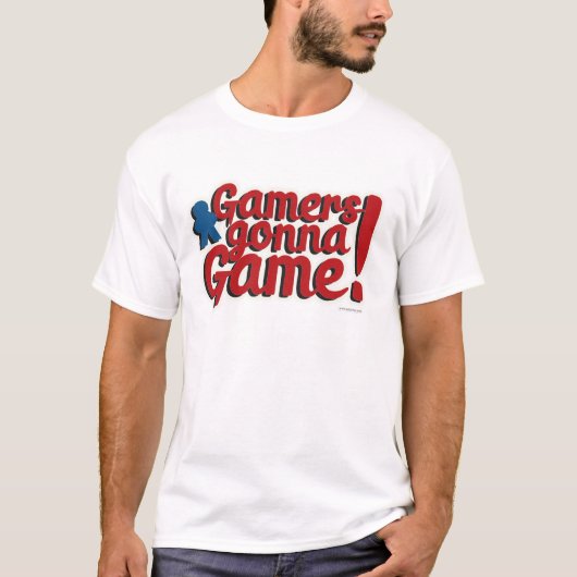 Gamers Game Fun Boardgame Slogan T-shirt (Voorkant)