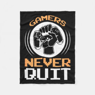 Gamers Geven Nooit Op Funny Gaming Quotes Cadeau V Fleece Deken