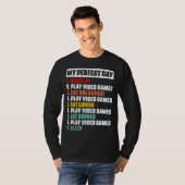 Gamer's perfecte dag basishoes met lange mouwen t-shirt (Voorkant volledig)