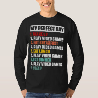 Gamer's perfecte dag basishoes met lange mouwen t-shirt
