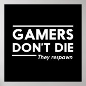 Gamers sterven niet poster (Voorkant)
