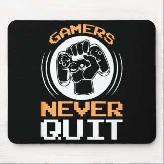 Gamers stoppen nooit Leuke Gaming Quotes Cadeau vo Muismat