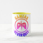 gamers stoppen nooit  mok (Midden)