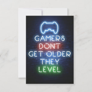 Gamers worden niet ouder RSVP kaartje