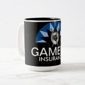 Gamersverzekering Tweekleurige Koffiemok (Voorkant links)