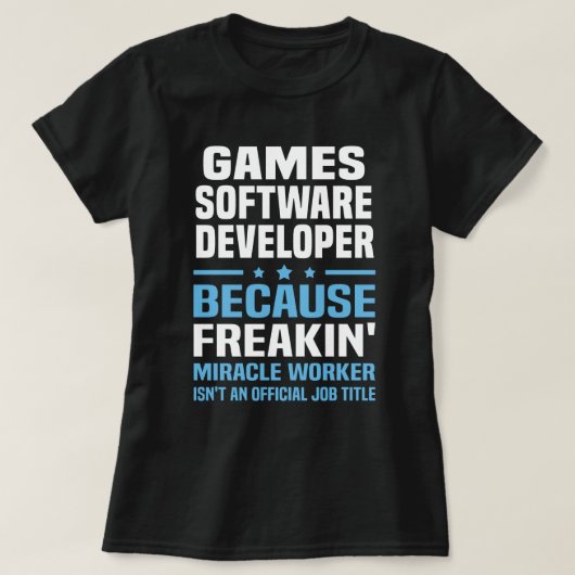 Games Software Developer T-shirt (Design voorkant)