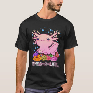 Gamesalotl Gamer Cute Axolotl Kawaii Anime Pastel T-shirt