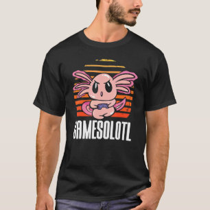 Gamesolotl Axolotl Gamer die videogames speelt T-shirt