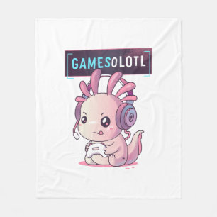 Gamesolotl - Axolotl Gamer Fleece Deken