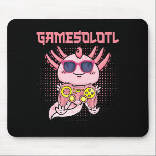 Gamesolotl Axolotl Video Gamer Kawaii Anime Kinder Muismat