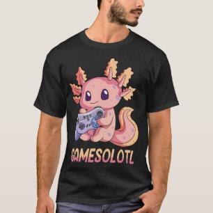 Gamesolotl Axolotl Video Gamer Kawaii Pastel Gothi T-shirt