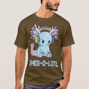 Gamesolotl Axolotl Video Gamer Kawaii Pastel Gothi T-shirt
