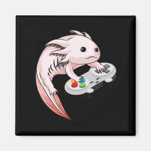 Gamesolotl Axolotl Video Games Kawaii Anime Gaming Magneet