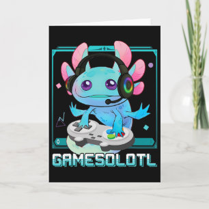 Gamesolotl Axolotl Videospel Kawaii Pastel Goth  Kaart
