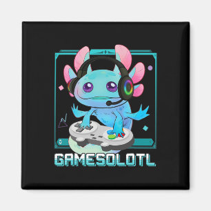 Gamesolotl Axolotl Videospel Kawaii Pastel Goth Magneet