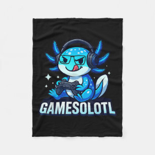 Gamesolotl Axolotl Vis Gamer Gaming Anime Video G Fleece Deken