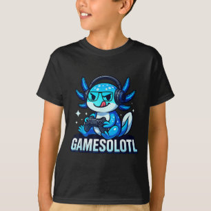 Gamesolotl Axolotl Vis Gamer Gaming Anime Videospe T-shirt