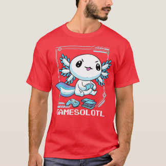 Gamesolotl Axolotl visspellen videogames Lizar T-shirt
