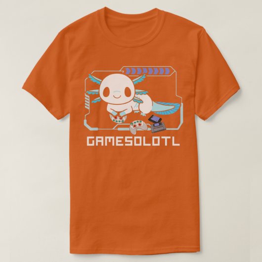 Gamesolotl Funny Axolotl Video Gaming Animal T-shirt (Design voorkant)