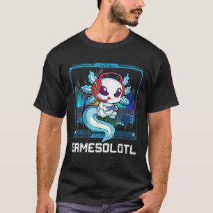 Gamesolotl-gamer Axolotl-spellen T-shirt