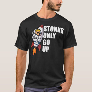 Gamestonk Rocket Stonks gaat alleen maar naar Funn T-shirt