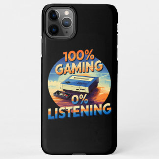 Gaming 0% Luisteren Grappig Gamer Retro Style Gami iPhone 11Pro Max Hoesje
