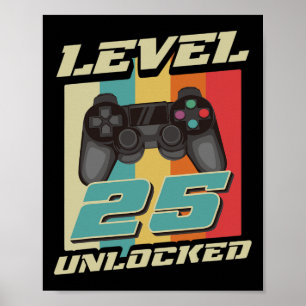 Gaming 25e verjaardagscadeau 25 jaar oude jongen poster