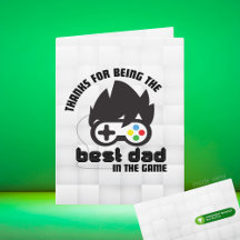 Gaming Beste Papa in het spel Vouwbare Groet