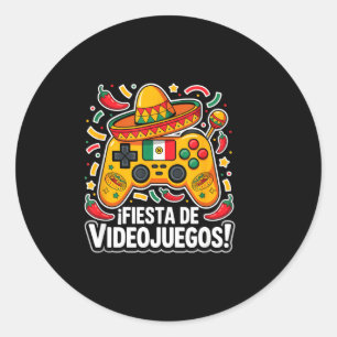 Gaming cinco de mayo basketbal  ronde sticker