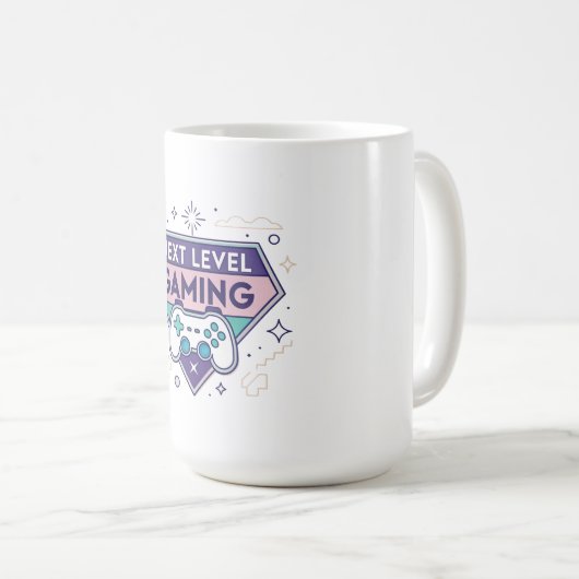 "Gaming Coffee Mug 15oz | Next Level Gaming Badge  (Devant droit)