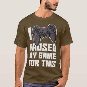 Gaming console-videogame gepauzeerd t-shirt