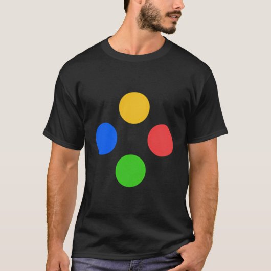 Gaming Controller Buttonnen ABXY T-shirt (Voorkant)