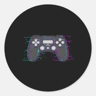 Gaming Controller Game Gamer Video Game Gift Idee Ronde Sticker