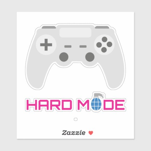 Gaming Controller Harde Modus Sticker (Vel)