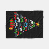 Gaming Controllers Christmas Tree Funny Gamer Boys Fleece Deken (Voorkant (Horizontaal))