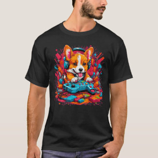 Gaming Corgi Crew Beste Vriend Corgi Puppy Gamer e T-shirt