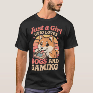 Gaming Dog For Girls Funny Gift Idea Gamer Dogs Vi T-shirt