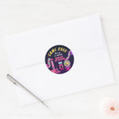 Gaming en Arcade Birthday Hartelijk dank Ronde Sticker (Envelop)