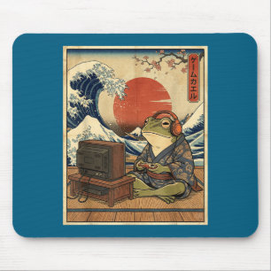 Gaming Frog Kunst Ukiyo-e Japanse Gamer Anime Mann Muismat