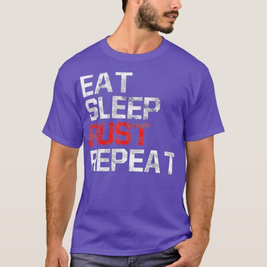 Gaming Funny Meme EAT SLEEP RAID REPEAT Game T-shirt (Voorkant)